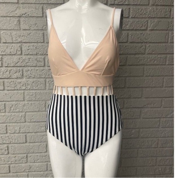 NWT Cupshe Striped One Piece Swimsuit Size XL - Picture 4 of 13